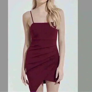 Maroon body con dress size medium